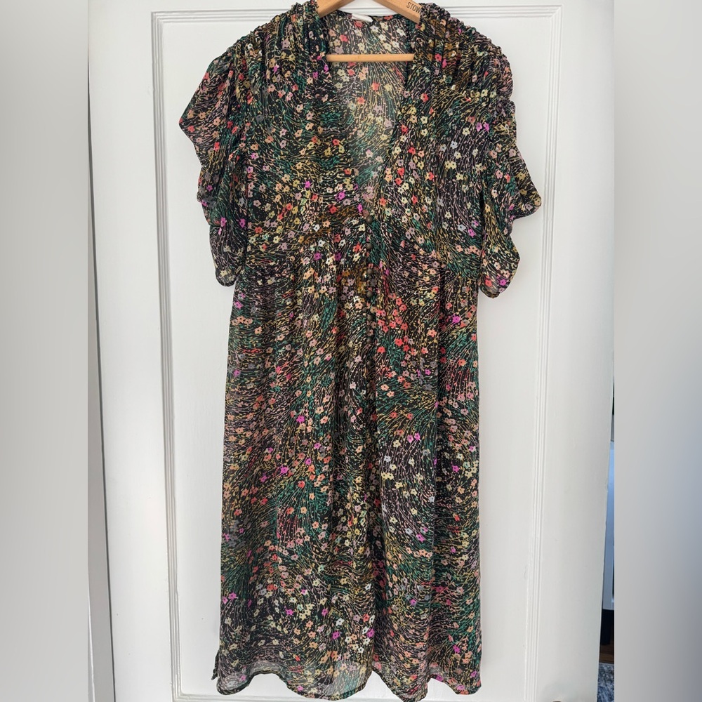 Anthro Akemi & Kin sheer floral print Dress